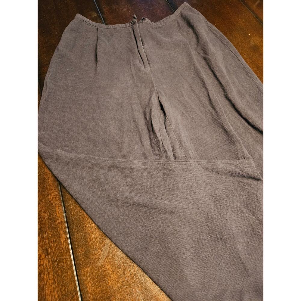 Eileen Fisher Wide Leg Lounge Beachy Gray Pants Size Large - Picture 2 of 9